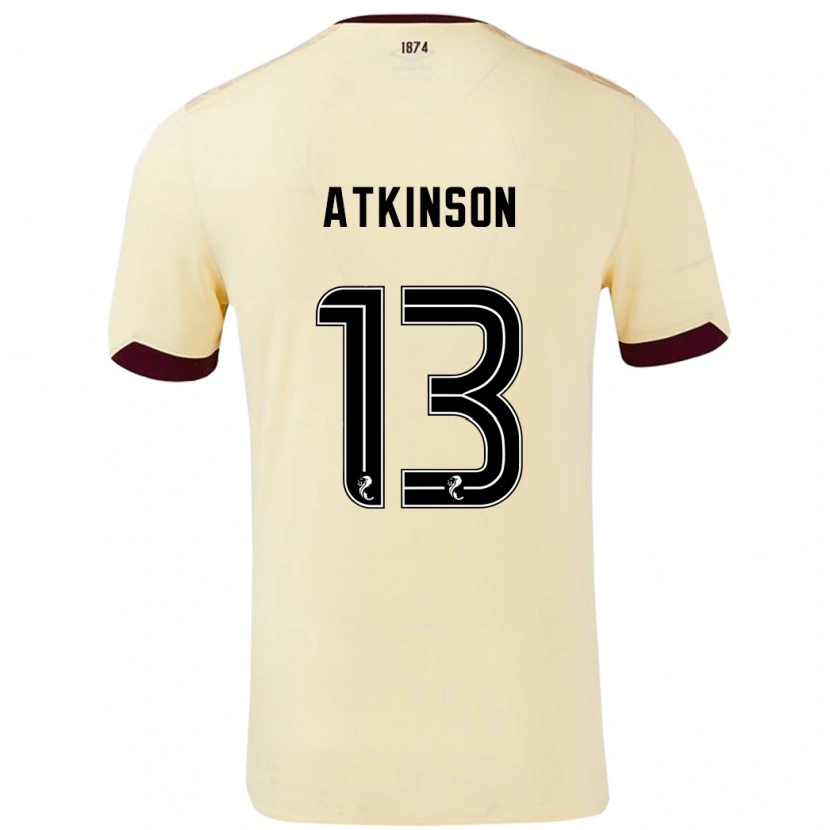 Danxen Kinder Nathaniel Atkinson #13 Creme Burgunderrot Auswärtstrikot Trikot 2024/25 T-Shirt Schweiz