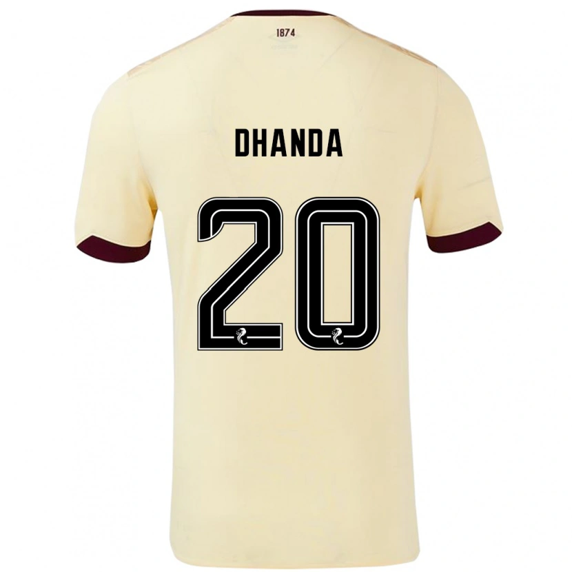 Danxen Kinder Yan Dhanda #20 Creme Burgunderrot Auswärtstrikot Trikot 2024/25 T-Shirt Schweiz