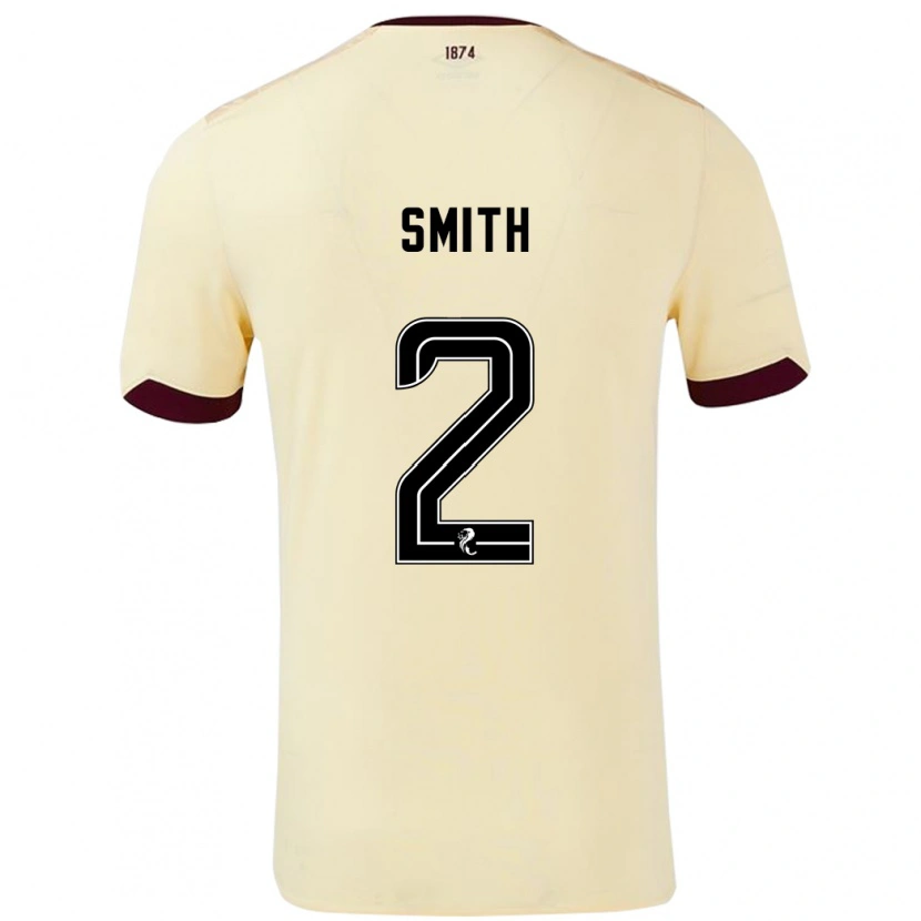 Danxen Kinder Lucas Smith #2 Creme Burgunderrot Auswärtstrikot Trikot 2024/25 T-Shirt Schweiz
