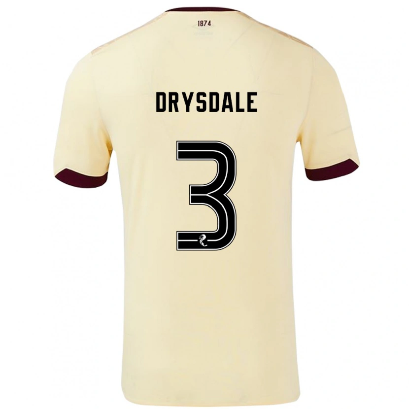 Danxen Kinder Ethan Drysdale #3 Creme Burgunderrot Auswärtstrikot Trikot 2024/25 T-Shirt Schweiz