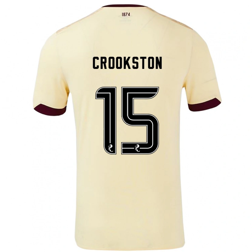 Danxen Kinder Gregor Crookston #15 Creme Burgunderrot Auswärtstrikot Trikot 2024/25 T-Shirt Schweiz
