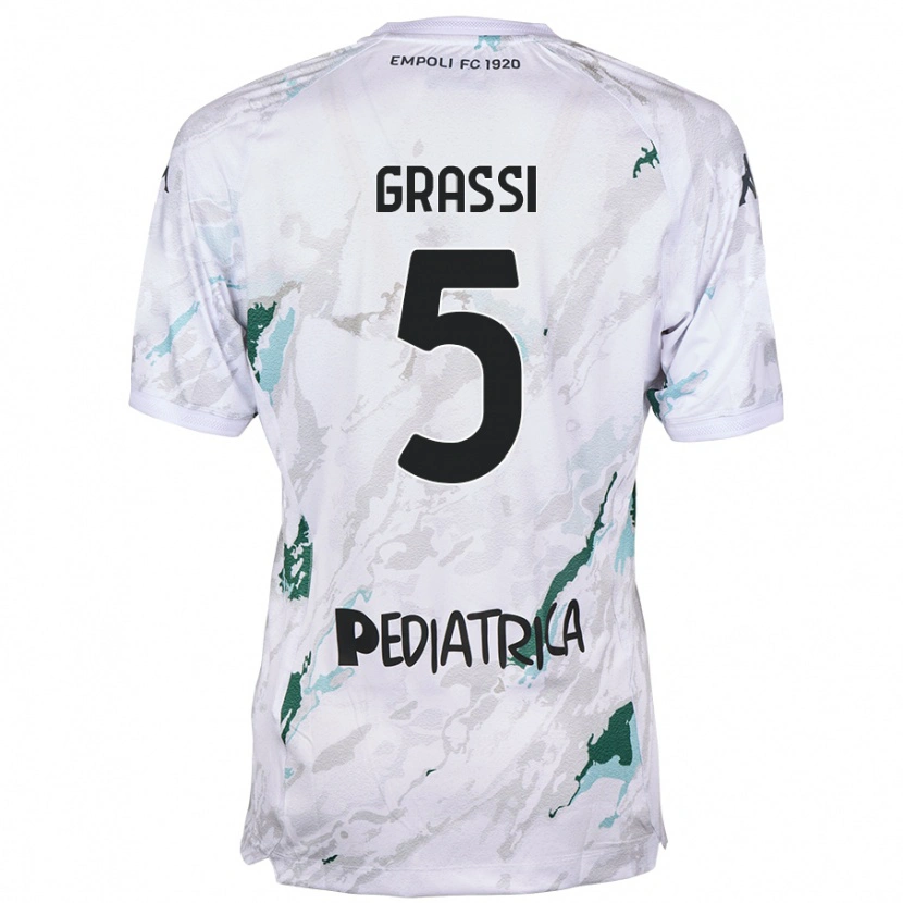 Danxen Kinder Alberto Grassi #5 Grau Auswärtstrikot Trikot 2024/25 T-Shirt Schweiz