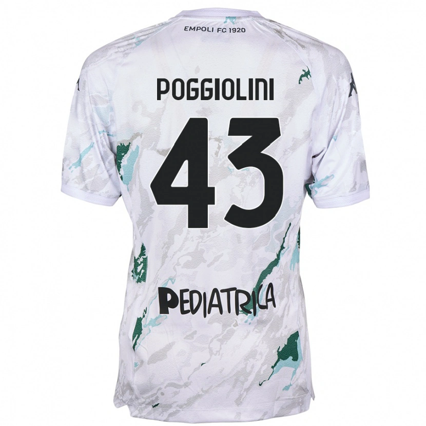 Danxen Kinder Duccio Poggiolini #43 Grau Auswärtstrikot Trikot 2024/25 T-Shirt Schweiz