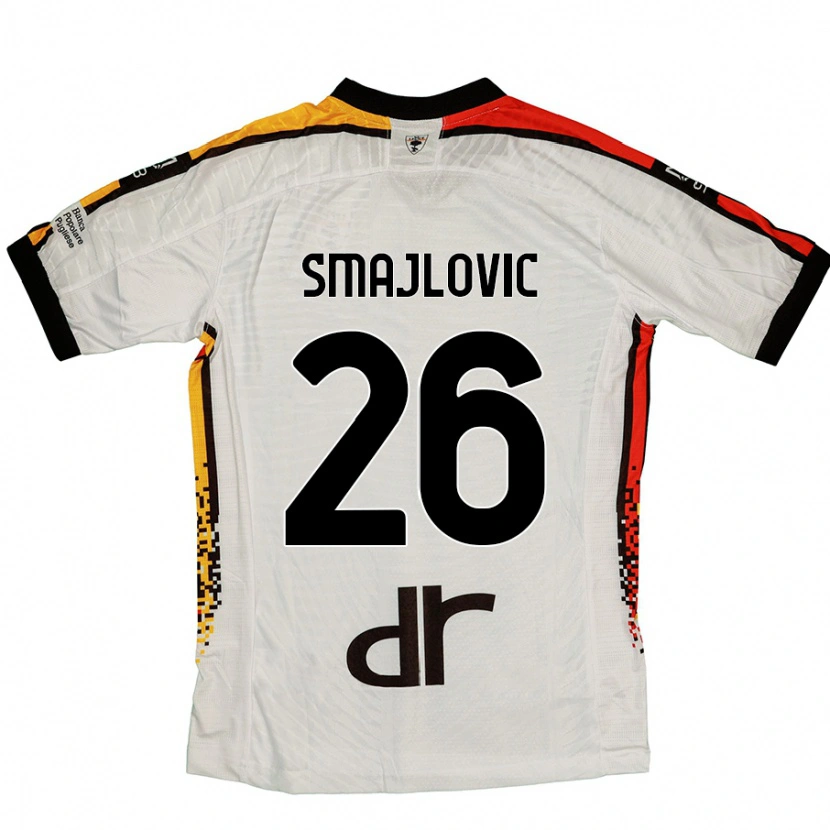 Danxen Kinder Zinedin Smajlovic #26 Weiß Schwarz Auswärtstrikot Trikot 2024/25 T-Shirt Schweiz