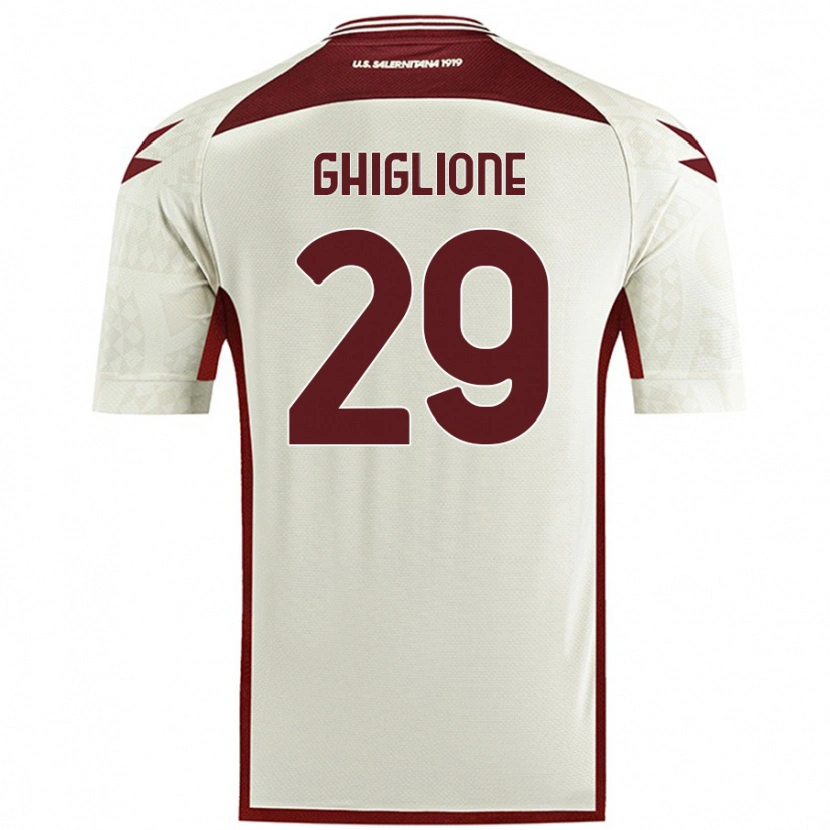 Danxen Kinder Paolo Ghiglione #29 Cremefarben Auswärtstrikot Trikot 2024/25 T-Shirt Schweiz