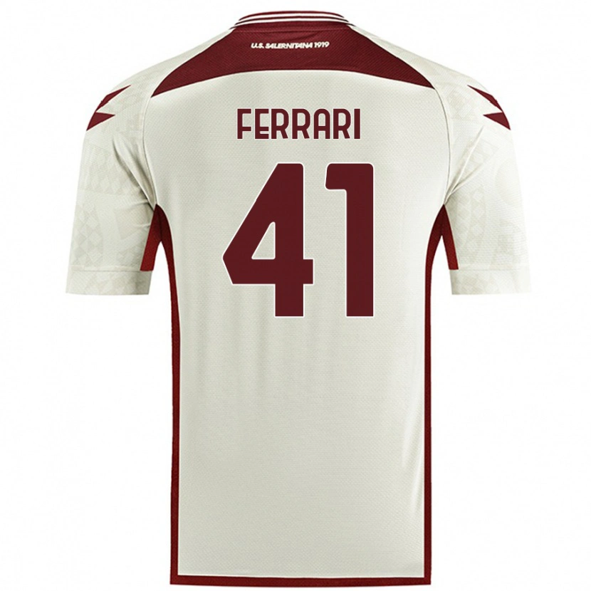 Danxen Kinder Tommaso Ferrari #41 Cremefarben Auswärtstrikot Trikot 2024/25 T-Shirt Schweiz