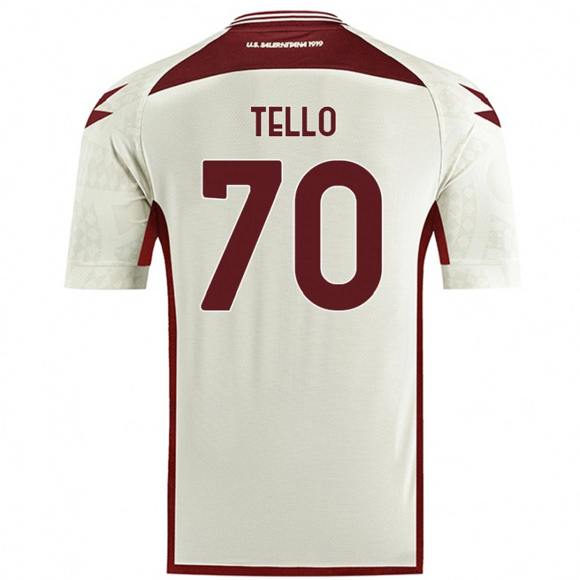 Danxen Kinder Andrés Tello #70 Cremefarben Auswärtstrikot Trikot 2024/25 T-Shirt Schweiz