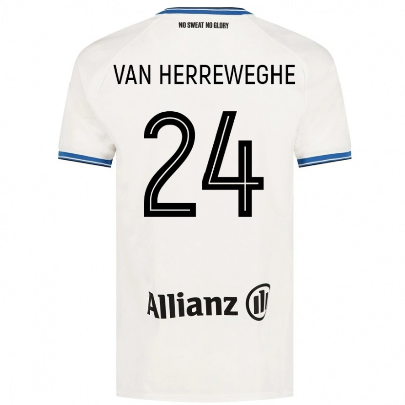 Danxen Kinder Febe Van Herreweghe #24 Weiß Auswärtstrikot Trikot 2024/25 T-Shirt Schweiz