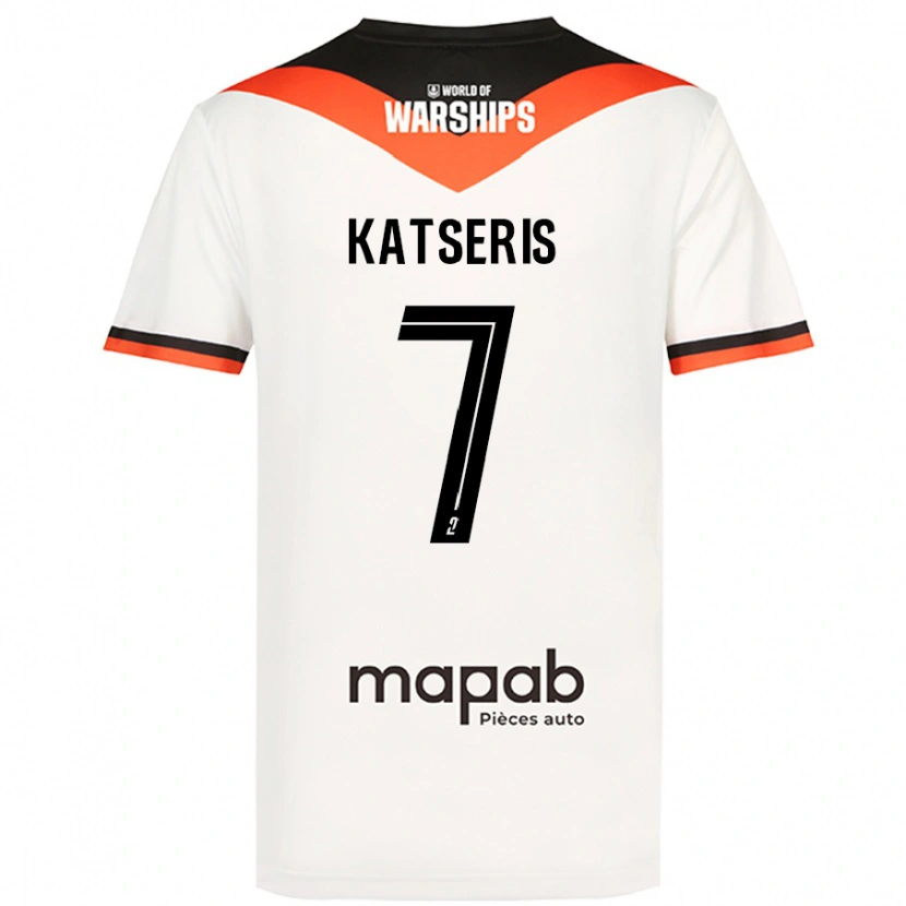 Danxen Kinder Panos Katseris #7 Weiß Auswärtstrikot Trikot 2024/25 T-Shirt Schweiz