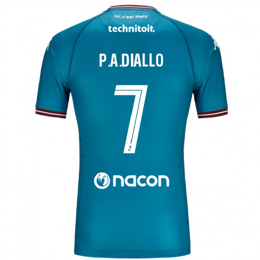 Danxen Kinder Papa Amadou Diallo #7 Blau Petrol Auswärtstrikot Trikot 2024/25 T-Shirt Schweiz