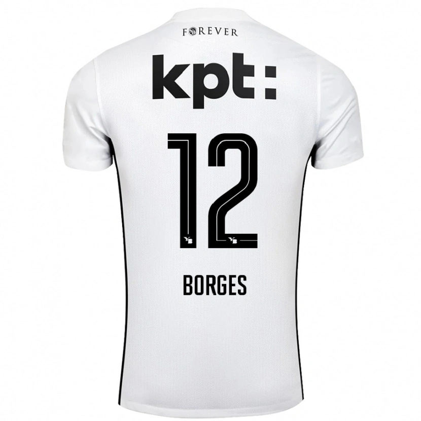 Danxen Kinder David Borges #12 Weiß Schwarz Auswärtstrikot Trikot 2024/25 T-Shirt Schweiz