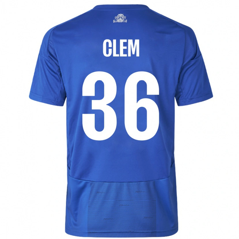 Danxen Kinder William Clem #36 Weiß Blau Auswärtstrikot Trikot 2024/25 T-Shirt Schweiz