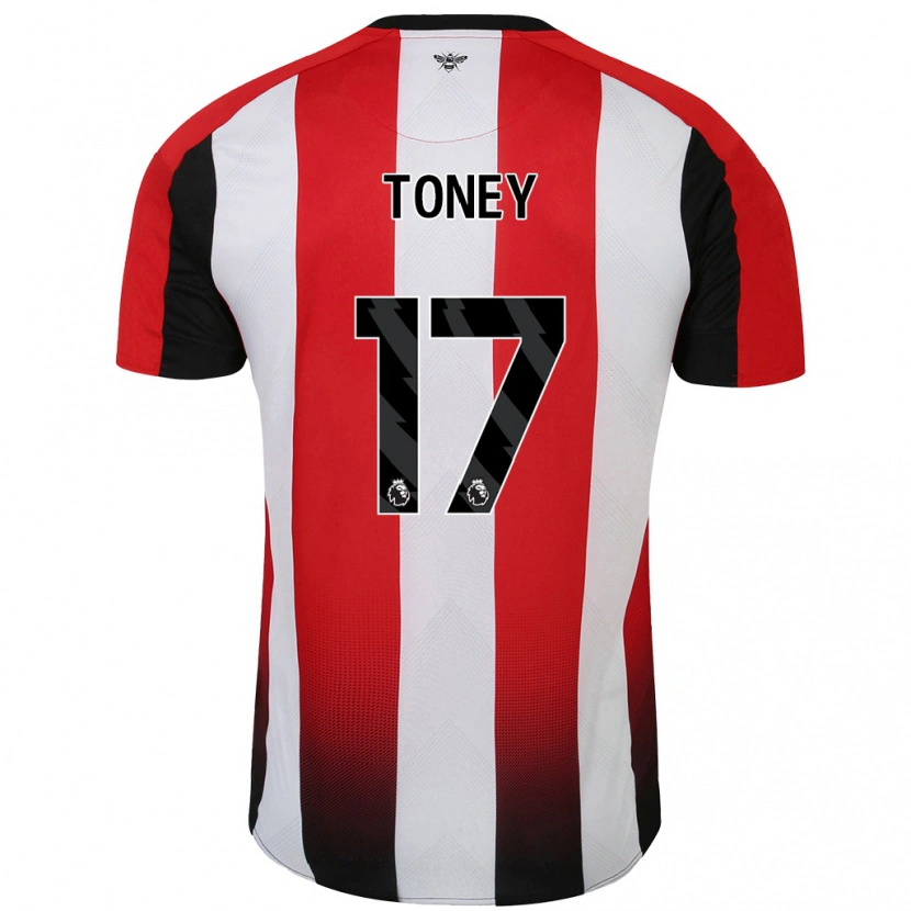 Danxen Herren Ivan Toney #17 Rot Weiß Heimtrikot Trikot 2024/25 T-Shirt Schweiz