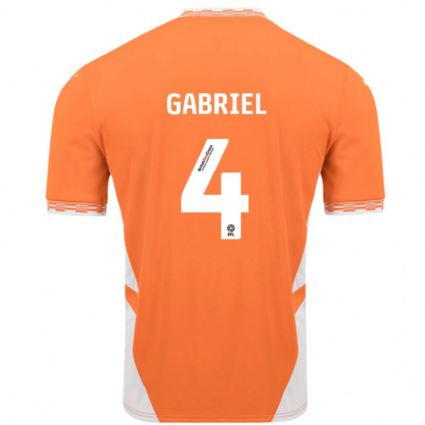 Danxen Herren Jordan Lawrence-Gabriel #4 Orange Weiß Heimtrikot Trikot 2024/25 T-Shirt Schweiz