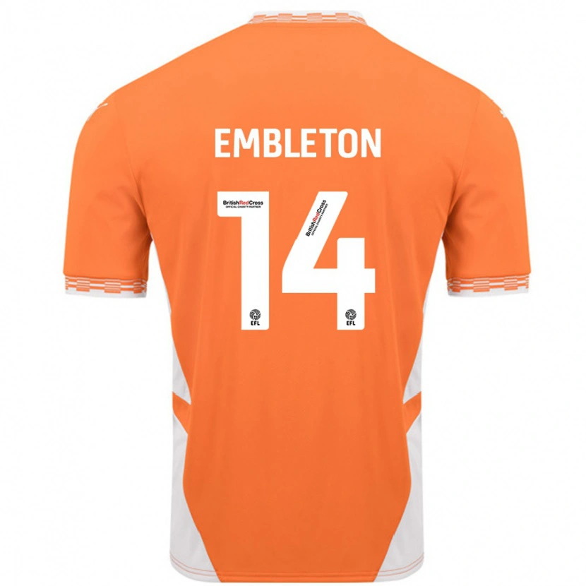 Danxen Herren Elliot Embleton #14 Orange Weiß Heimtrikot Trikot 2024/25 T-Shirt Schweiz