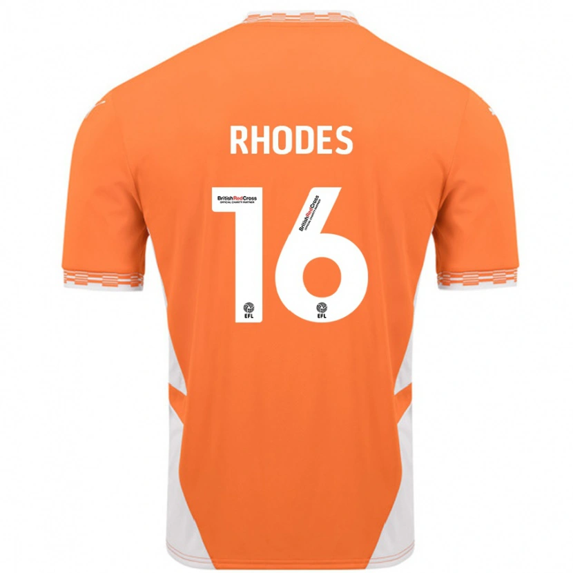 Danxen Herren Jordan Rhodes #16 Orange Weiß Heimtrikot Trikot 2024/25 T-Shirt Schweiz