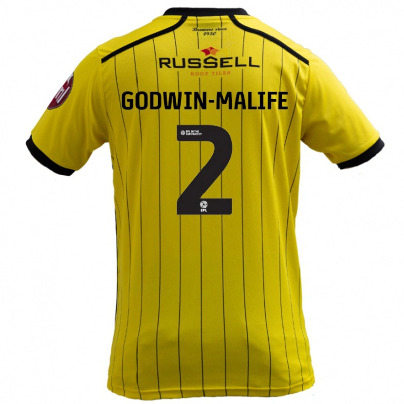 Danxen Herren Udoka Godwin-Malife #2 Gelb Heimtrikot Trikot 2024/25 T-Shirt Schweiz