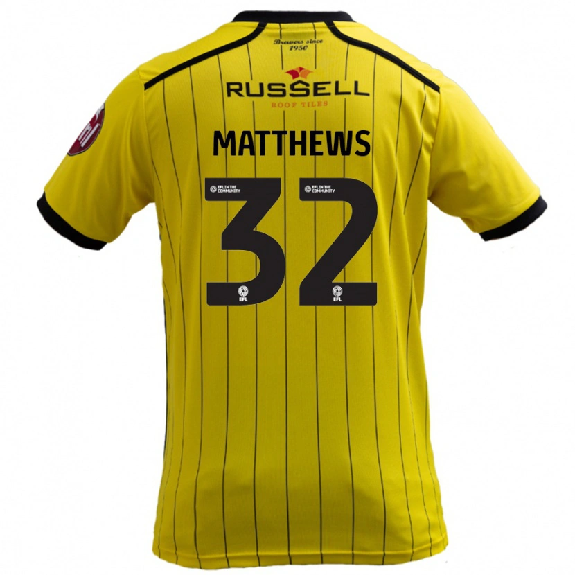 Danxen Herren Daniel Matthews #32 Gelb Heimtrikot Trikot 2024/25 T-Shirt Schweiz