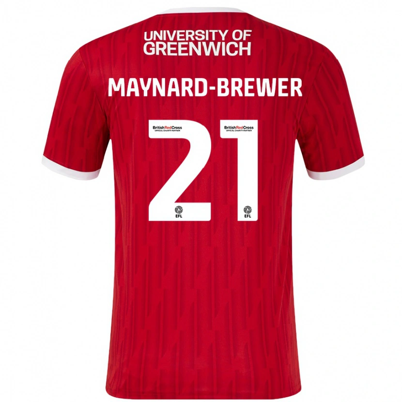 Danxen Herren Ashley Maynard-Brewer #21 Rot Weiß Heimtrikot Trikot 2024/25 T-Shirt Schweiz