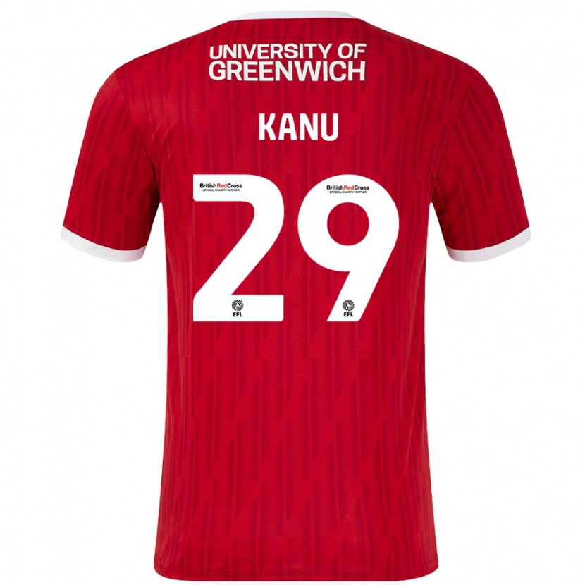 Danxen Herren Daniel Kanu #29 Rot Weiß Heimtrikot Trikot 2024/25 T-Shirt Schweiz