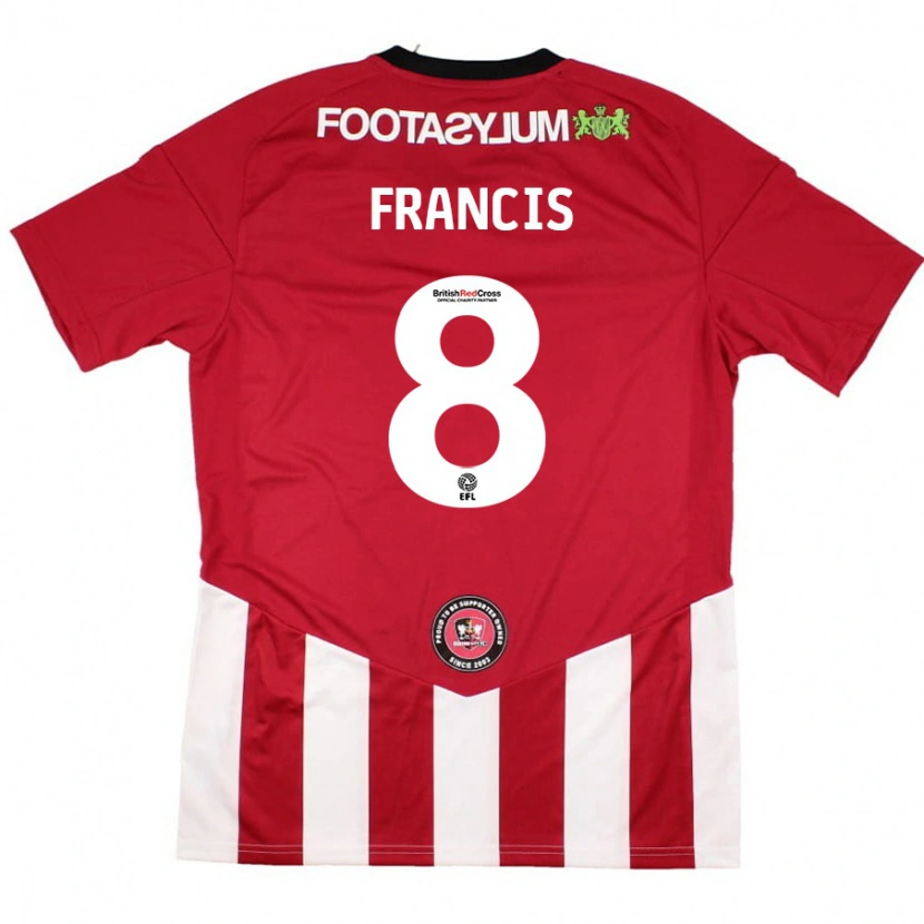 Danxen Herren Ed Francis #8 Rot Weiß Heimtrikot Trikot 2024/25 T-Shirt Schweiz