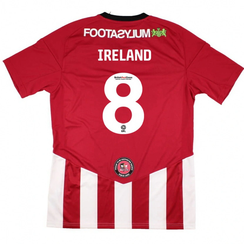 Danxen Herren Beth Ireland #8 Rot Weiß Heimtrikot Trikot 2024/25 T-Shirt Schweiz
