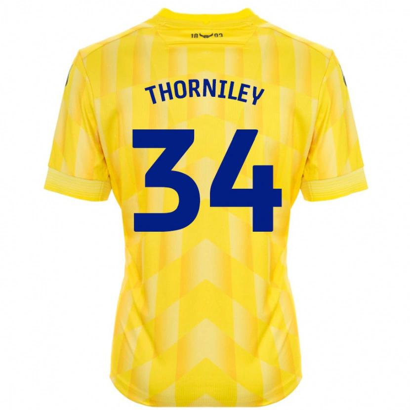 Danxen Herren Jordan Thorniley #34 Gelb Heimtrikot Trikot 2024/25 T-Shirt Schweiz
