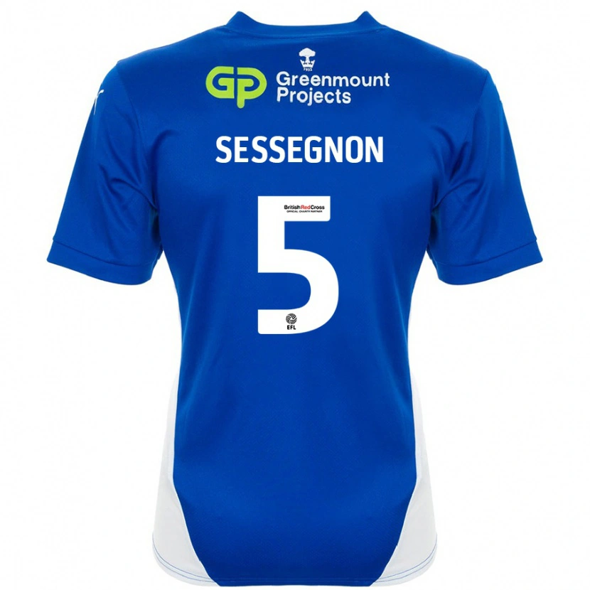 Danxen Herren Steven Sessegnon #5 Blau Weiß Heimtrikot Trikot 2024/25 T-Shirt Schweiz