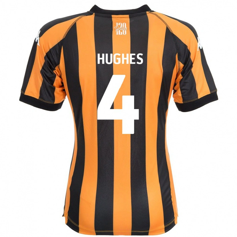 Danxen Herren Charlie Hughes #4 Schwarz Bernstein Heimtrikot Trikot 2024/25 T-Shirt Schweiz