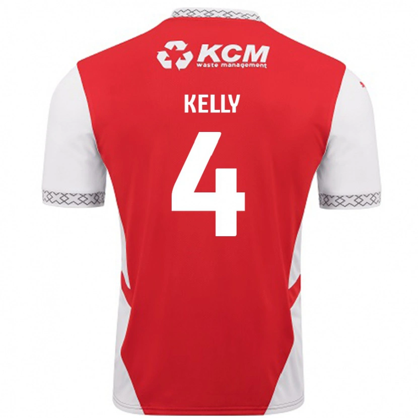 Danxen Herren Liam Kelly #4 Rot Weiß Heimtrikot Trikot 2024/25 T-Shirt Schweiz