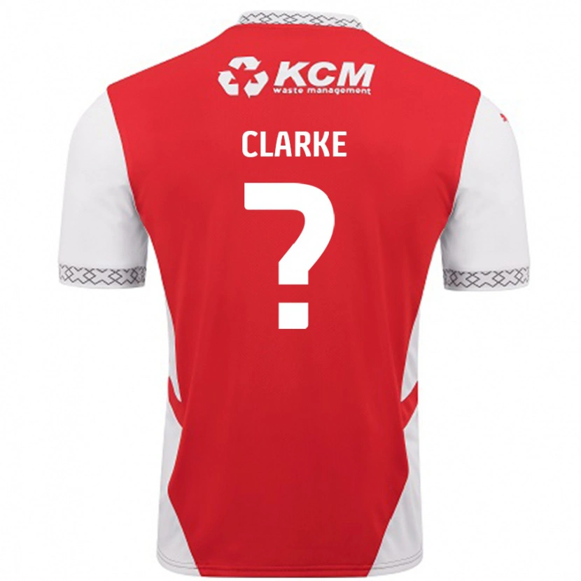 Danxen Herren James Clarke #0 Rot Weiß Heimtrikot Trikot 2024/25 T-Shirt Schweiz