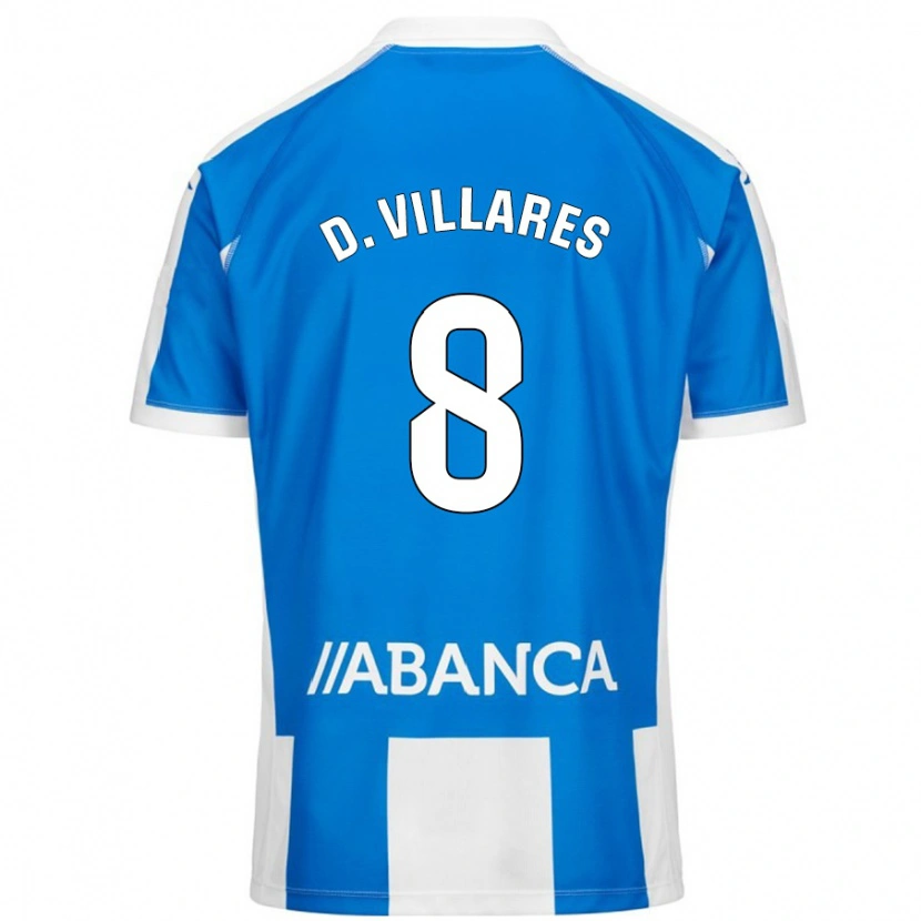 Danxen Herren Diego Villares #8 Blau Weiß Heimtrikot Trikot 2024/25 T-Shirt Schweiz