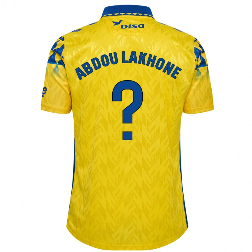 Danxen Herren Pape Abdou Lakhone #0 Gelb Blau Heimtrikot Trikot 2024/25 T-Shirt Schweiz