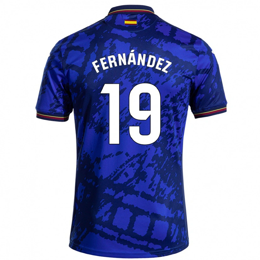 Danxen Herren Ismael Fernández #19 Dunkleres Blau Heimtrikot Trikot 2024/25 T-Shirt Schweiz