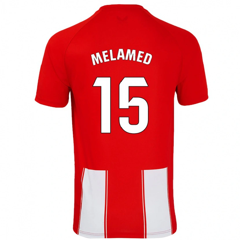 Danxen Herren Nico Melamed #15 Rot Weiß Heimtrikot Trikot 2024/25 T-Shirt Schweiz