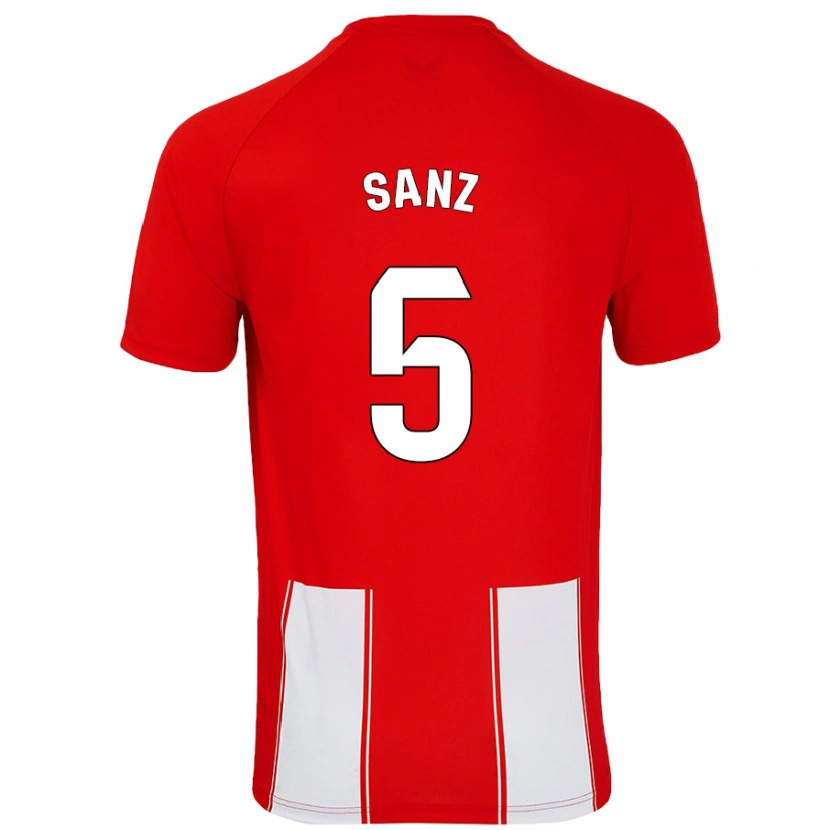 Danxen Herren Paco Sanz #5 Rot Weiß Heimtrikot Trikot 2024/25 T-Shirt Schweiz