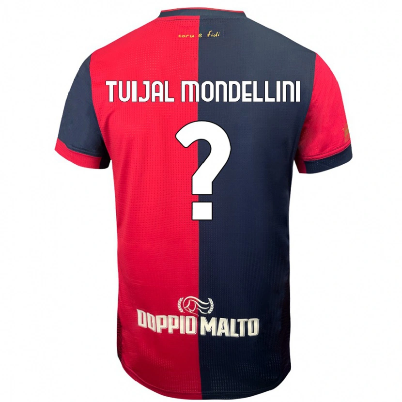 Danxen Herren Luca Tuijal Mondellini #0 Rot Dunkleres Blau Heimtrikot Trikot 2024/25 T-Shirt Schweiz