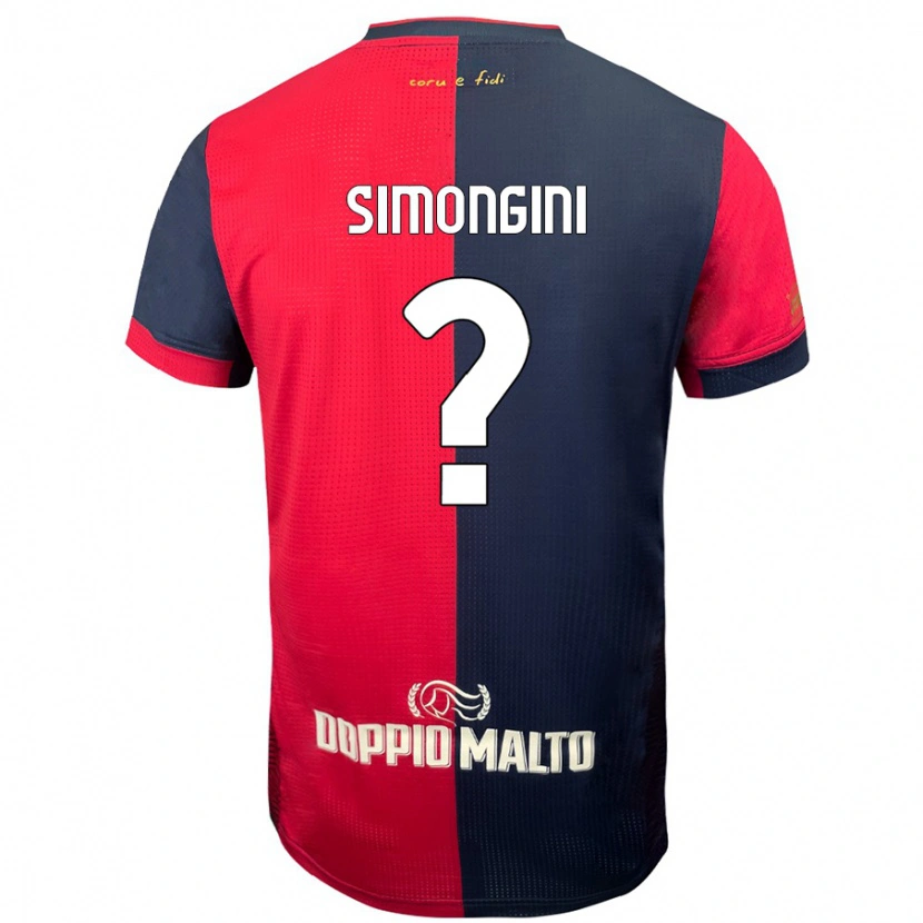 Danxen Herren Andrea Simongini #0 Rot Dunkleres Blau Heimtrikot Trikot 2024/25 T-Shirt Schweiz