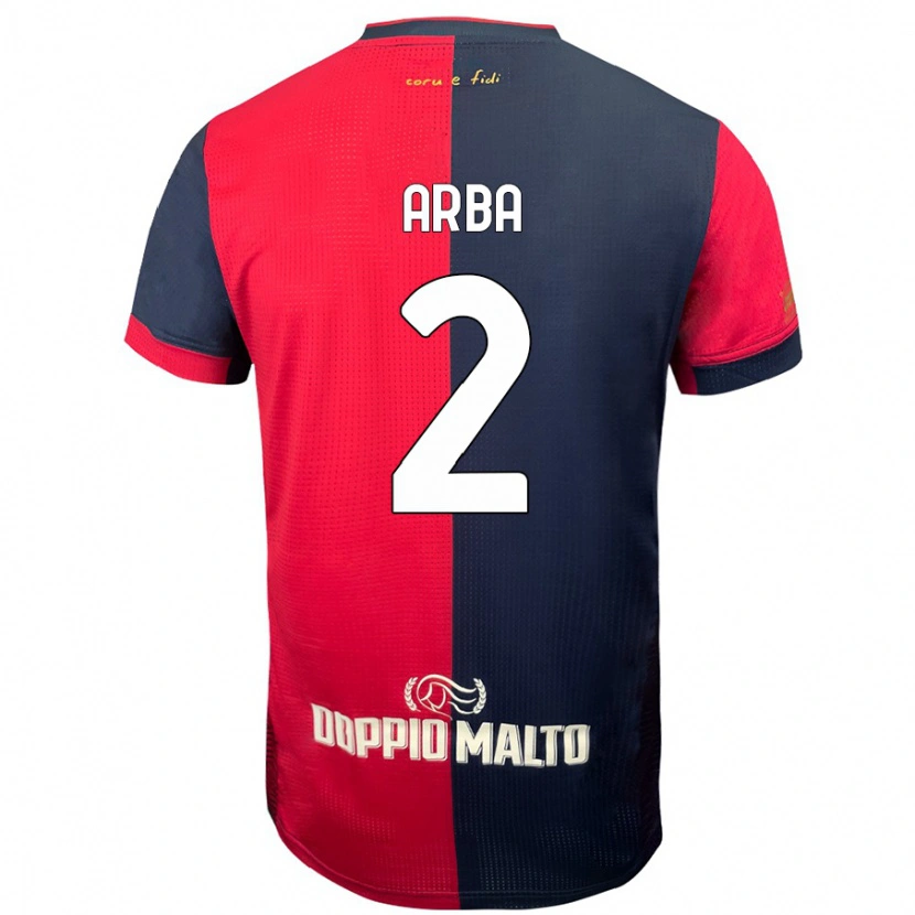 Danxen Herren Federico Arba #2 Rot Dunkleres Blau Heimtrikot Trikot 2024/25 T-Shirt Schweiz
