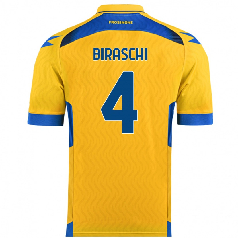 Danxen Herren Davide Biraschi #4 Gelb Heimtrikot Trikot 2024/25 T-Shirt Schweiz