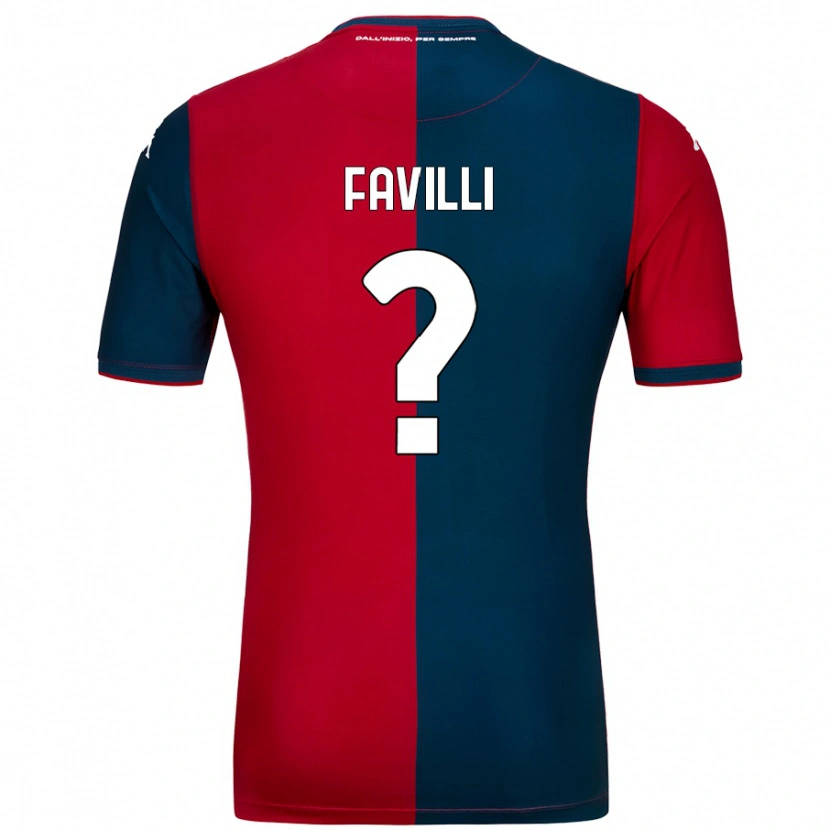 Danxen Herren Andrea Favilli #0 Rot Dunkelblau Heimtrikot Trikot 2024/25 T-Shirt Schweiz