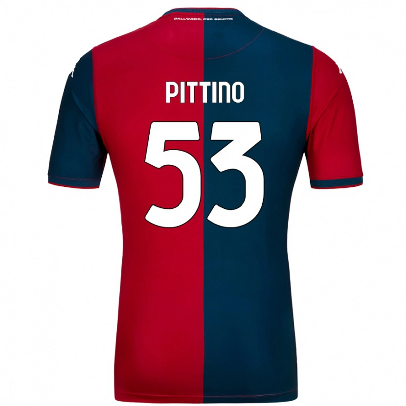 Danxen Herren Tommaso Pittino #53 Rot Dunkelblau Heimtrikot Trikot 2024/25 T-Shirt Schweiz