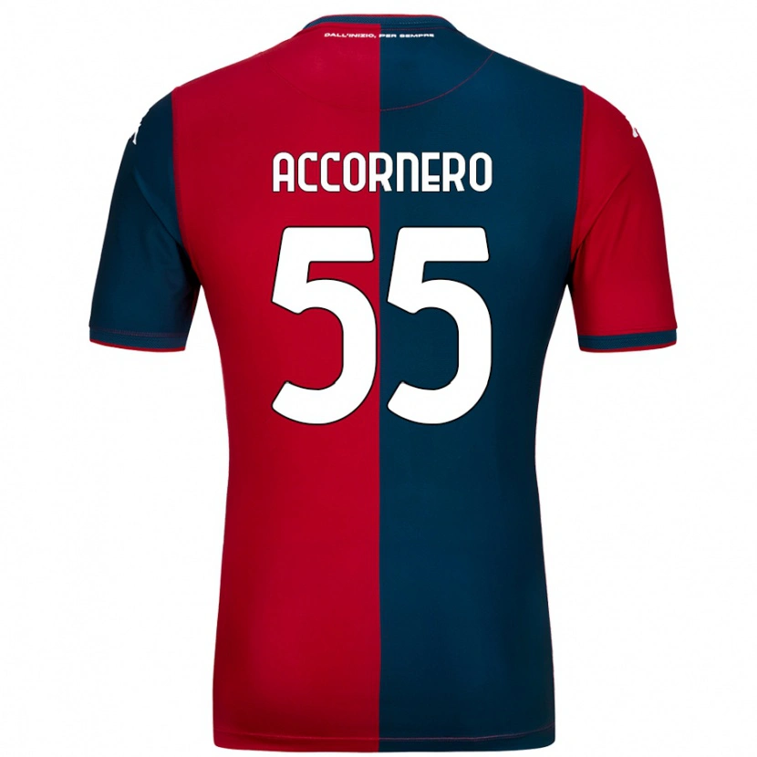 Danxen Herren Federico Accornero #55 Rot Dunkelblau Heimtrikot Trikot 2024/25 T-Shirt Schweiz