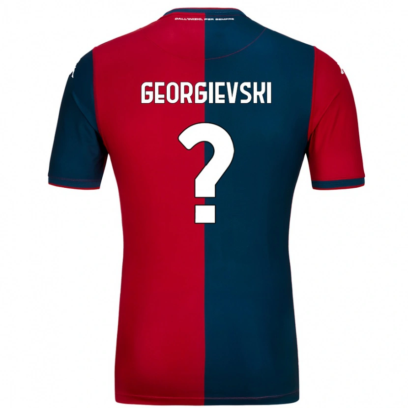 Danxen Herren Toma Georgievski #0 Rot Dunkelblau Heimtrikot Trikot 2024/25 T-Shirt Schweiz