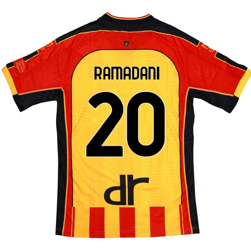Danxen Herren Ylber Ramadani #20 Gelb Rot Heimtrikot Trikot 2024/25 T-Shirt Schweiz