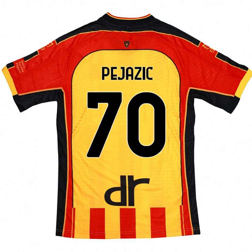 Danxen Herren Mario Pejazic #70 Gelb Rot Heimtrikot Trikot 2024/25 T-Shirt Schweiz