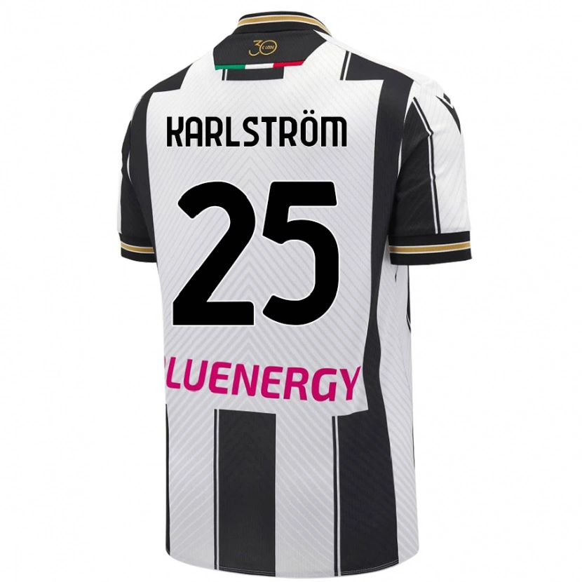 Danxen Herren Jesper Karlström #25 Weiß Schwarz Heimtrikot Trikot 2024/25 T-Shirt Schweiz