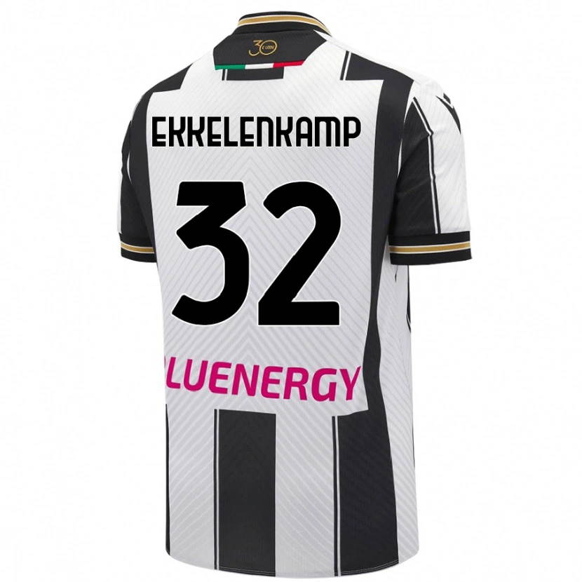 Danxen Herren Jurgen Ekkelenkamp #32 Weiß Schwarz Heimtrikot Trikot 2024/25 T-Shirt Schweiz