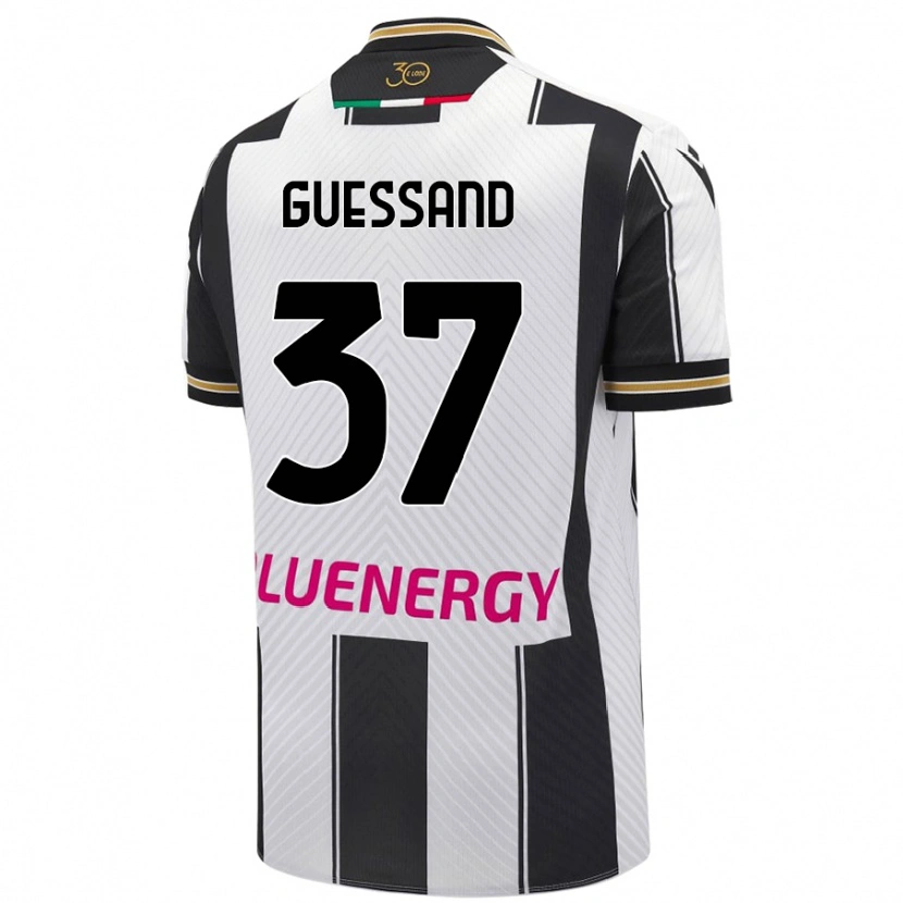 Danxen Herren Axel Guessand #37 Weiß Schwarz Heimtrikot Trikot 2024/25 T-Shirt Schweiz