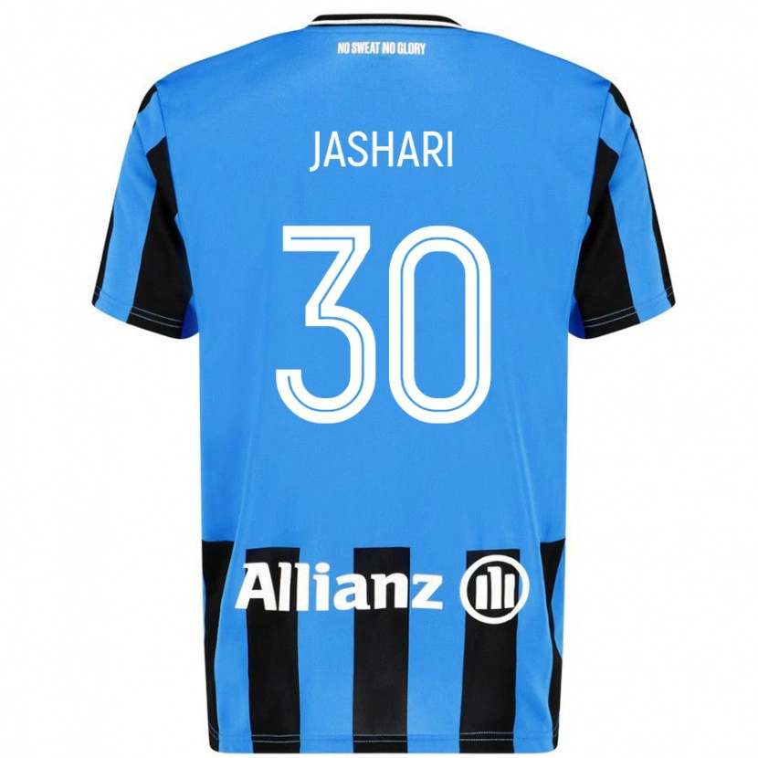 Danxen Herren Ardon Jashari #30 Himmelblau Schwarz Heimtrikot Trikot 2024/25 T-Shirt Schweiz